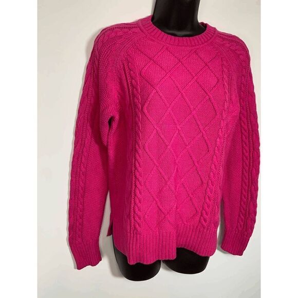 GAP Cable Knit Hot Pink Sweater - Picture 7 of 9